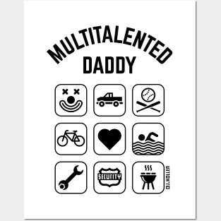 Multitalented Daddy (9 Icons) Posters and Art